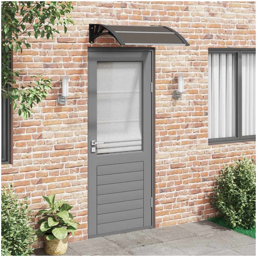 Entrétak svart 80x75 cm polykarbonat vidaXL N/a