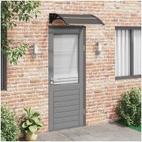 Entrétak svart 80x75 cm polykarbonat vidaXL