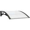 Entrétak svart och transparent 100x75 cm polykarbonat vidaXL N/a – miniatyr 2