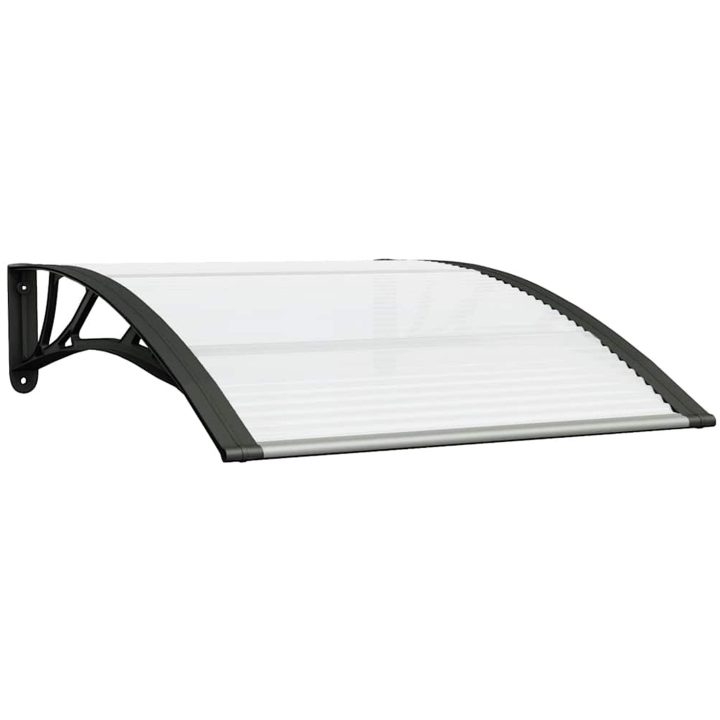 Entrétak svart och transparent 100x75 cm polykarbonat vidaXL N/a – bild 2