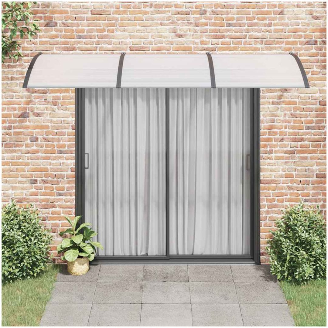 Entrétak svart och transparent 300x75 cm polykarbonat vidaXL 300 x 80 cm – bild 3
