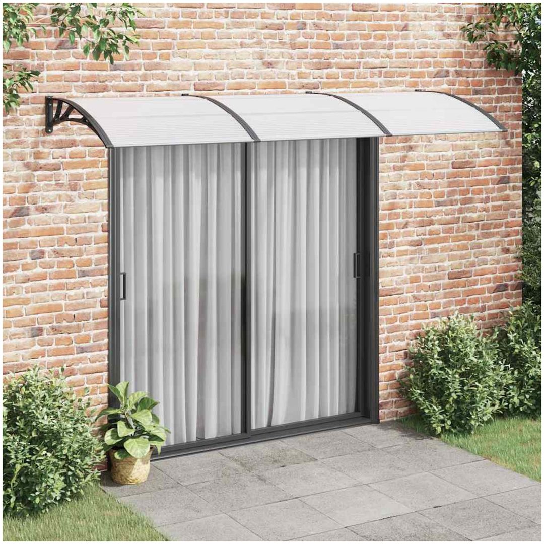 Entrétak svart och transparent 300x75 cm polykarbonat vidaXL 300 x 80 cm