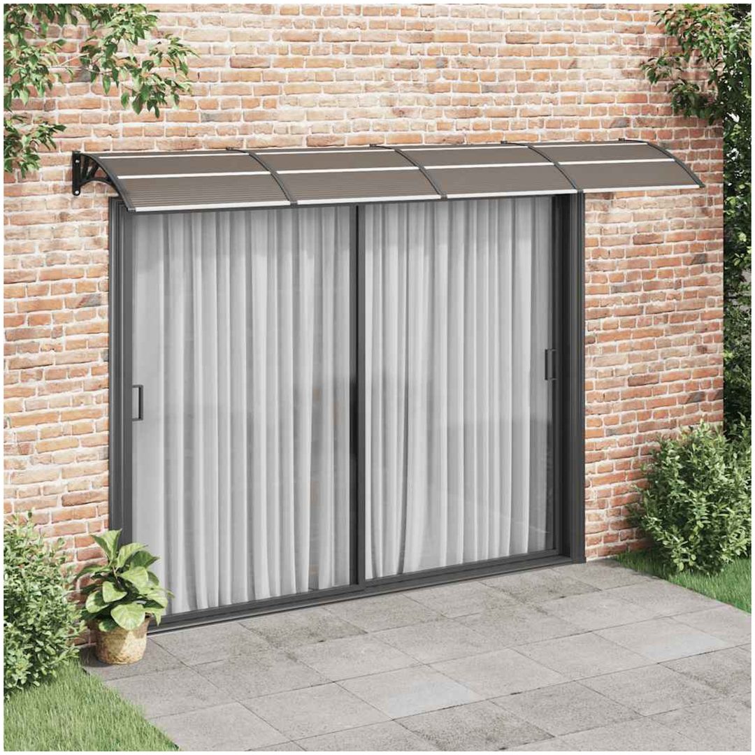 Entrétak svart och transparent 350x75 cm polykarbonat vidaXL N/a