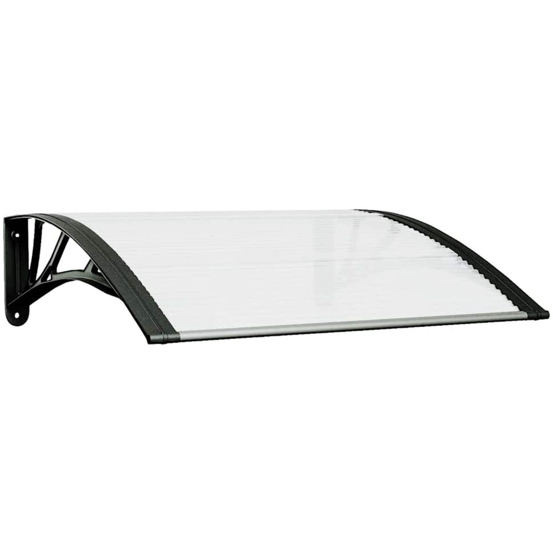 Entrétak svart och transparent 80x75 cm polykarbonat vidaXL N/a – bild 2
