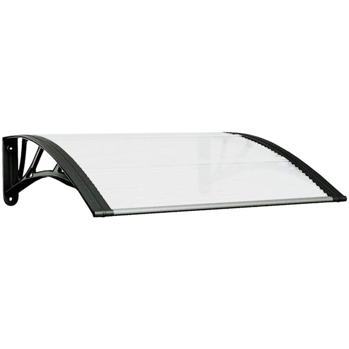 Entrétak svart och transparent 80x75 cm polykarbonat vidaXL N/a – bild 2