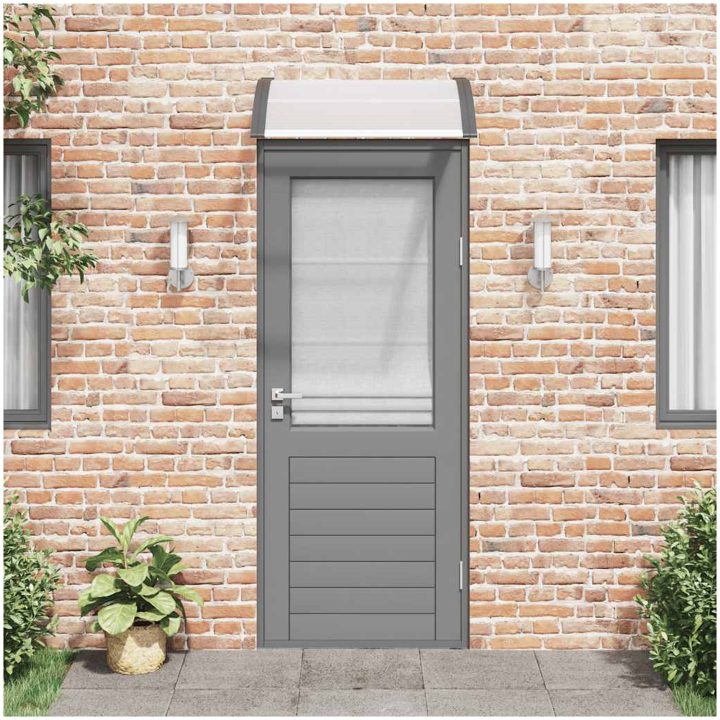Entrétak svart och transparent 80x75 cm polykarbonat vidaXL N/a – bild 3
