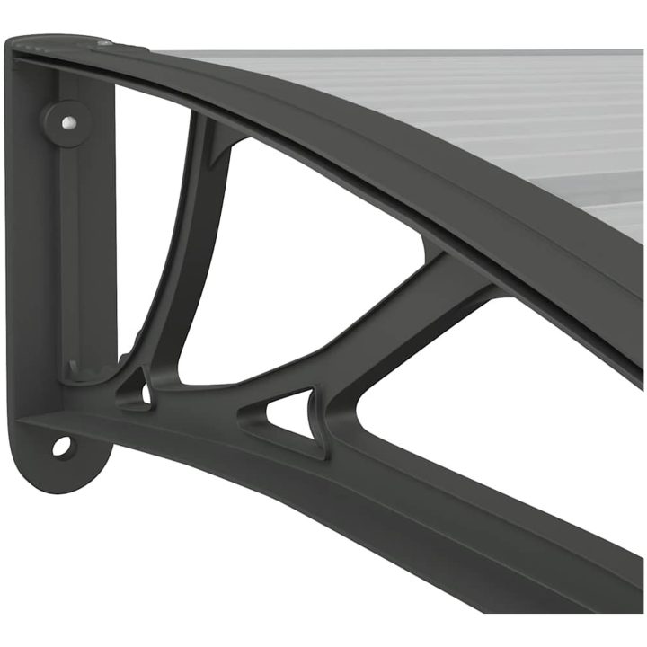 Entrétak svart och transparent 80x75 cm polykarbonat vidaXL N/a – bild 6