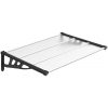 Entrétak svart och transparent polykarbonat vidaXL 122 x 90 cm – miniatyr 2