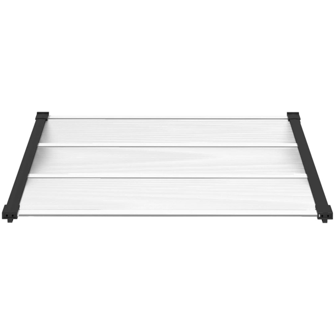 Entrétak svart och transparent polykarbonat vidaXL 122 x 90 cm – bild 3
