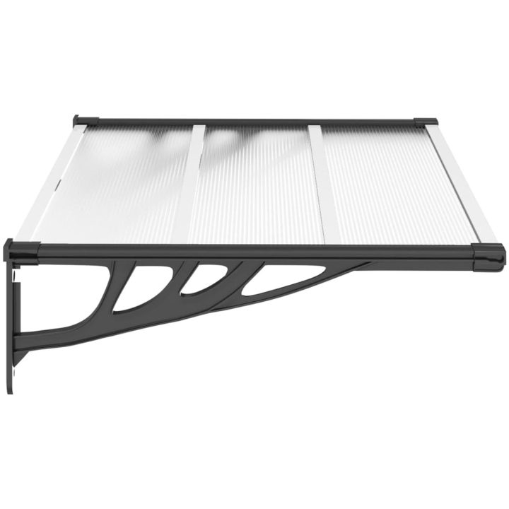 Entrétak svart och transparent polykarbonat vidaXL 122 x 90 cm – bild 4