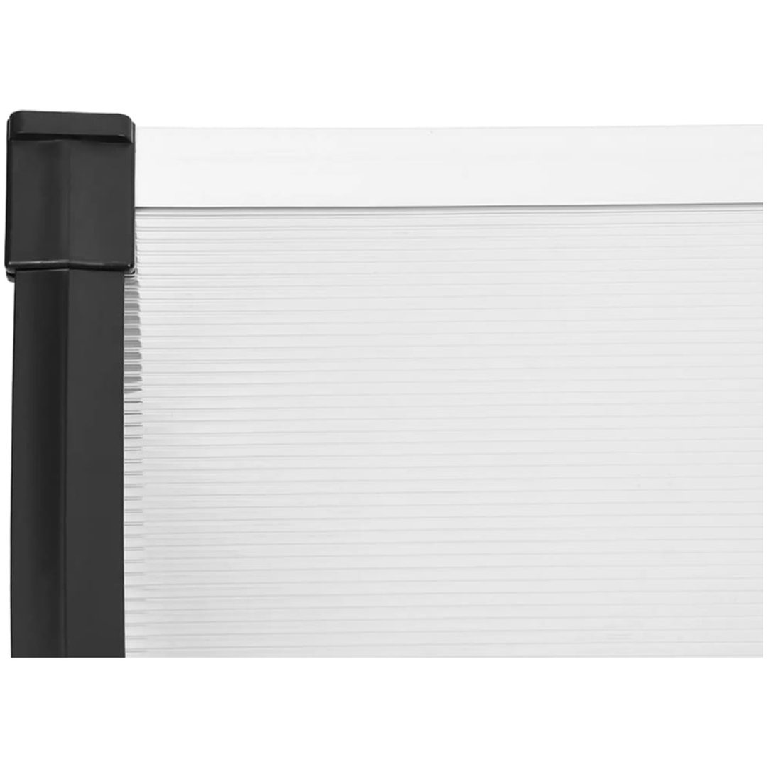 Entrétak svart och transparent polykarbonat vidaXL 122 x 90 cm – bild 5