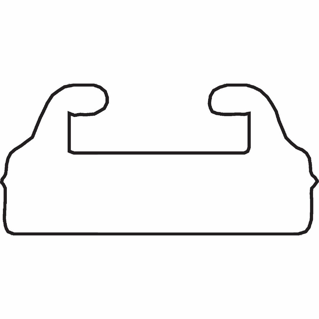 Ersättningsskena Svart GARLAND