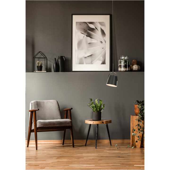 Espresso Taklampa, 1:a. Svart ANETA HOME Sockel E27 Svart /Trä – bild 4