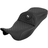 Extended Reach RoadSofa Seat - Dragon Scale - w/o Backrest - White Stitch - FLH/FLT 08-25