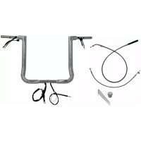 EZ Install Wired Handlebar Kit - 1-1/2" - Flat Top - 16" - Chrome