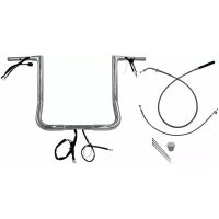 EZ Install Wired Handlebar Kit - 1-1/4" - Flat Top - 16" - Chrome