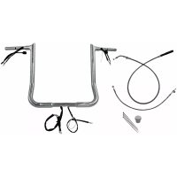 EZ Install Wired Handlebar Kit - 1-1/4" - Pointed Top - 16" - Chrome