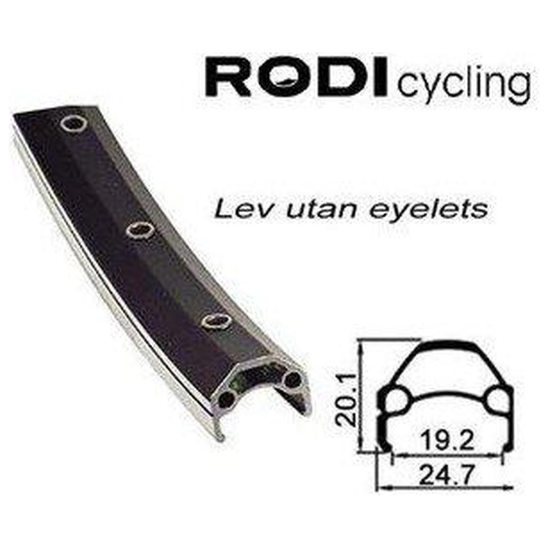 Fälg Dubbel 19-622 Svart RODI