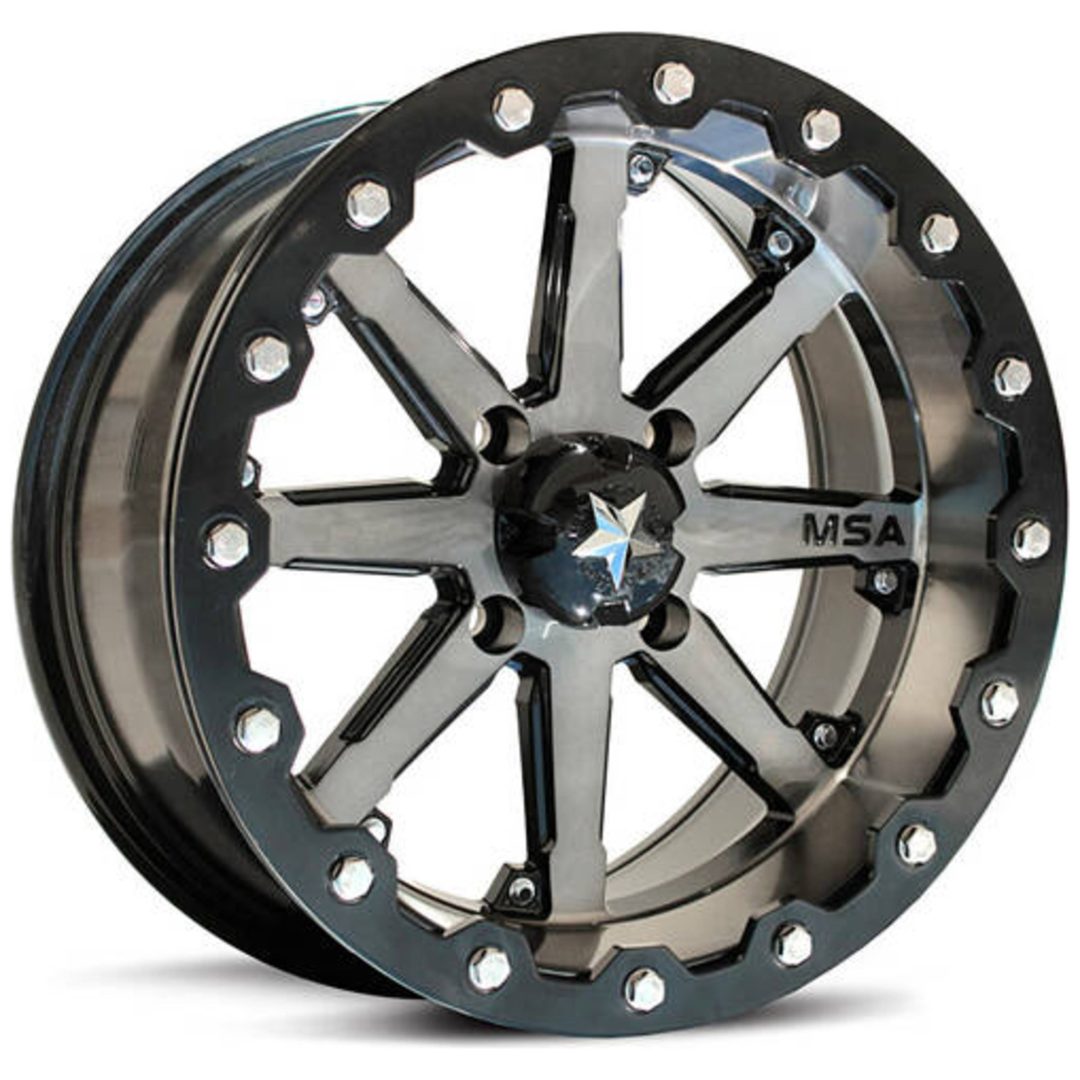 Fälg M21 Lok Silver/Svart MSA WHEELS