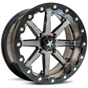 Fälg M21 Lok Silver/Svart MSA WHEELS
