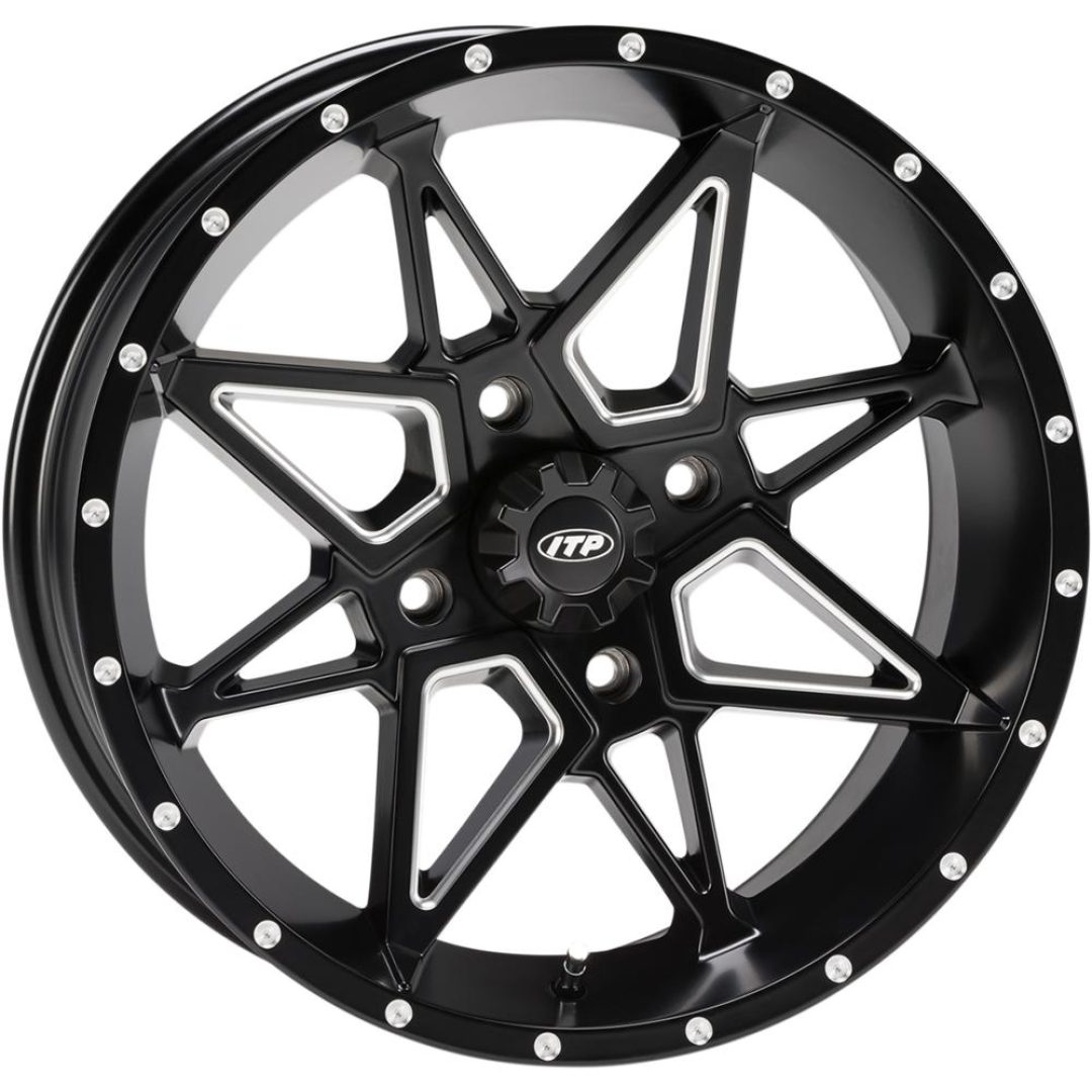 Fälg Tornado Svart Matte/svarvad ITP 14 x 7