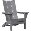 Fällbar Adirondack stol Ljusgrå 74.5x80.5x90 cm HDPE vidaXL 74,5 x 80,5 x 92 cm – miniatyr 2