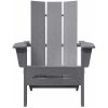 Fällbar Adirondack stol Ljusgrå 74.5x80.5x90 cm HDPE vidaXL 74,5 x 80,5 x 92 cm – miniatyr 4