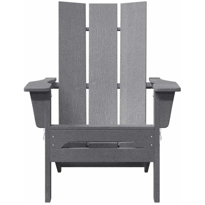 Fällbar Adirondack stol Ljusgrå 74.5x80.5x90 cm HDPE vidaXL 74,5 x 80,5 x 92 cm – bild 4