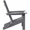 Fällbar Adirondack stol Ljusgrå 74.5x80.5x90 cm HDPE vidaXL 74,5 x 80,5 x 92 cm – miniatyr 5