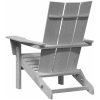 Fällbar Adirondack stol Ljusgrå 74.5x80.5x90 cm HDPE vidaXL 74,5 x 80,5 x 92 cm – miniatyr 6