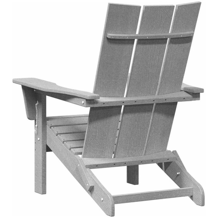 Fällbar Adirondack stol Ljusgrå 74.5x80.5x90 cm HDPE vidaXL 74,5 x 80,5 x 92 cm – bild 6