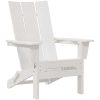 Fällbar Adirondackstol Vit 74,5x80,5x90 cm HDPE vidaXL 74,5 x 80,5 x 92 cm – miniatyr 2
