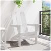 Fällbar Adirondackstol Vit 74,5x80,5x90 cm HDPE vidaXL 74,5 x 80,5 x 92 cm – miniatyr 3