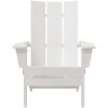 Fällbar Adirondackstol Vit 74,5x80,5x90 cm HDPE vidaXL 74,5 x 80,5 x 92 cm – miniatyr 4