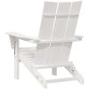 Fällbar Adirondackstol Vit 74,5x80,5x90 cm HDPE vidaXL 74,5 x 80,5 x 92 cm – miniatyr 6