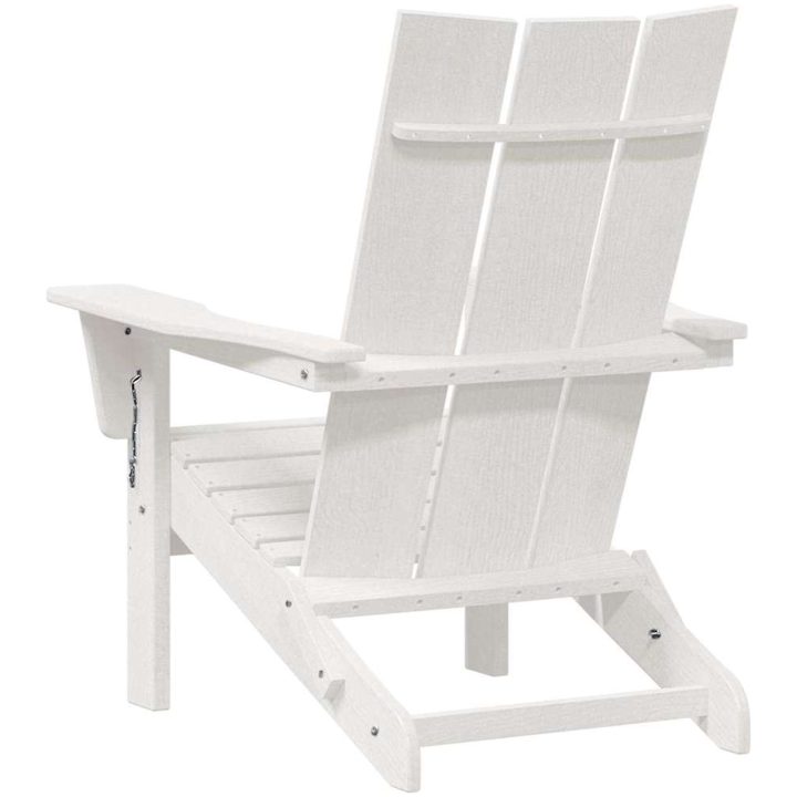 Fällbar Adirondackstol Vit 74,5x80,5x90 cm HDPE vidaXL 74,5 x 80,5 x 92 cm – bild 6