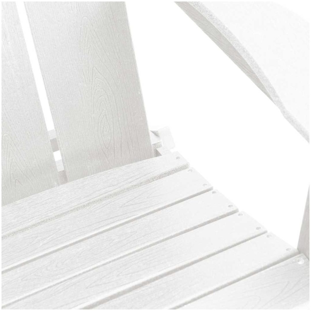 Fällbar Adirondackstol Vit 74,5x80,5x90 cm HDPE vidaXL 74,5 x 80,5 x 92 cm – bild 8