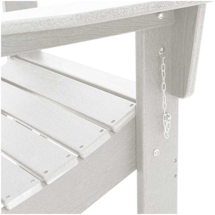 Fällbar Adirondackstol Vit 74,5x80,5x90 cm HDPE vidaXL 74,5 x 80,5 x 92 cm – bild 9