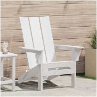 Fällbar Adirondackstol Vit 74,5x80,5x90 cm HDPE vidaXL