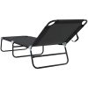 Fällbar Solstol Portabel Svart 600D Oxford Tyg vidaXL 56 x 189 x 87cm – miniatyr 6