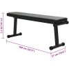 Fällbar Viktbänk 100 kg Svart 107x27x41 cm Stål vidaXL Medium – miniatyr 9