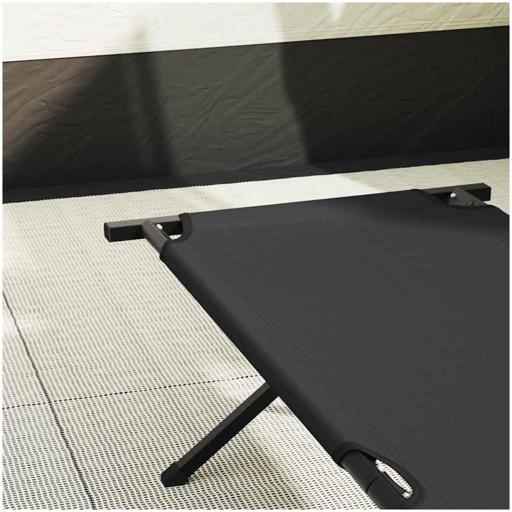 Fällbara Solbäddar 2 st med bärväska Svart 600D Oxford tyg vidaXL 210 x 80 x 46 cm – bild 3