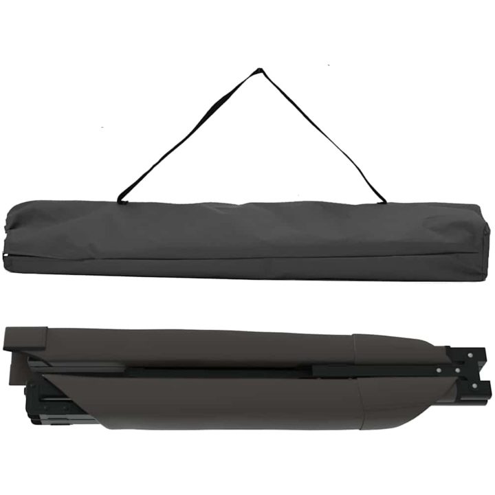 Fällbara Solbäddar 2 st med bärväska Svart 600D Oxford tyg vidaXL 210 x 80 x 46 cm – bild 6