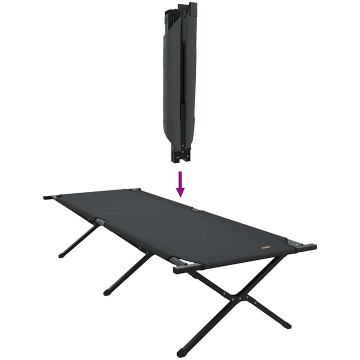Fällbara Solbäddar 2 st med bärväska Svart 600D Oxford tyg vidaXL 210 x 80 x 46 cm – bild 10