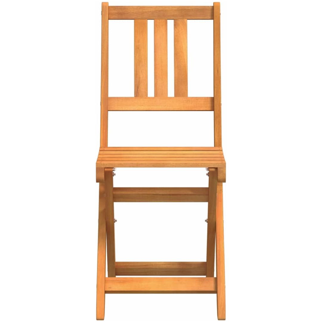 Fällbara trädgårdsstolar 2 st 36x46x85 cm Massivt trä akacia vidaXL Standard – bild 5