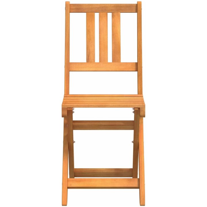 Fällbara trädgårdsstolar 2 st 36x46x85 cm Massivt trä akacia vidaXL Standard – bild 5