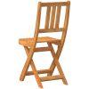Fällbara trädgårdsstolar 2 st 36x46x85 cm Massivt trä akacia vidaXL Standard – miniatyr 7