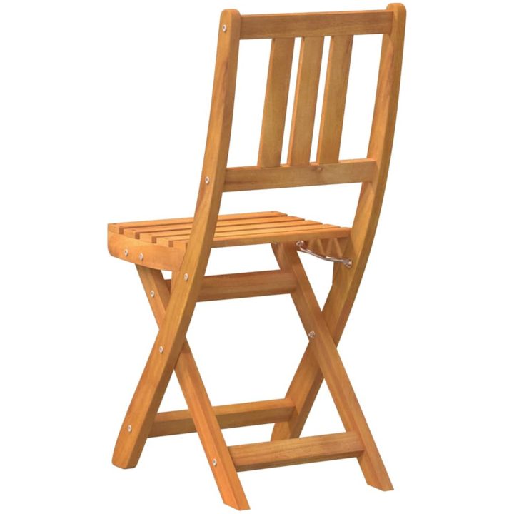Fällbara trädgårdsstolar 2 st 36x46x85 cm Massivt trä akacia vidaXL Standard – bild 7