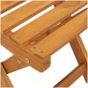 Fällbara trädgårdsstolar 2 st 36x46x85 cm Massivt trä akacia vidaXL Standard – miniatyr 8