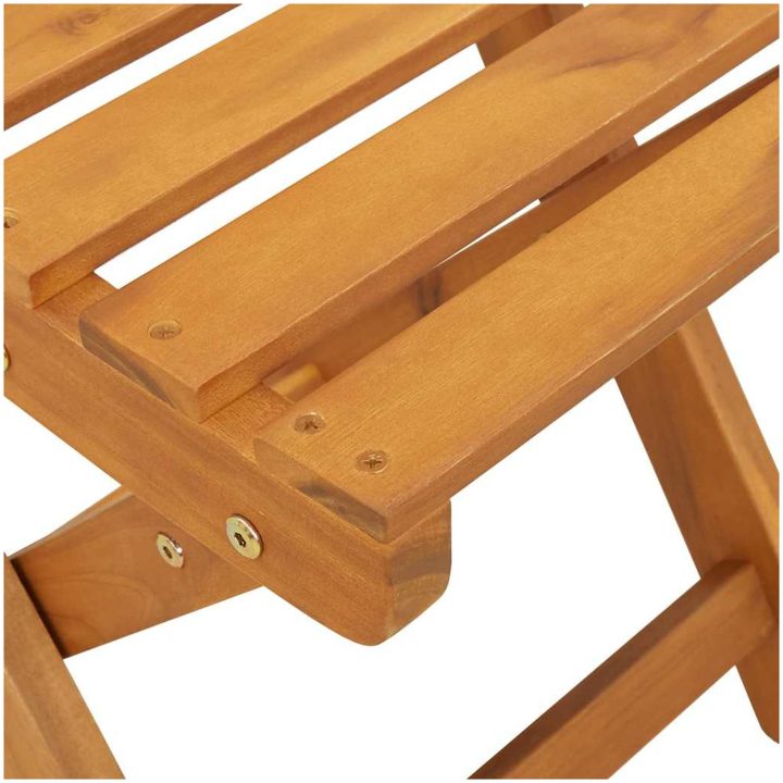 Fällbara trädgårdsstolar 2 st 36x46x85 cm Massivt trä akacia vidaXL Standard – bild 8